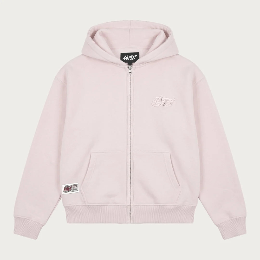 PINK BASIC ZIP HOODIE