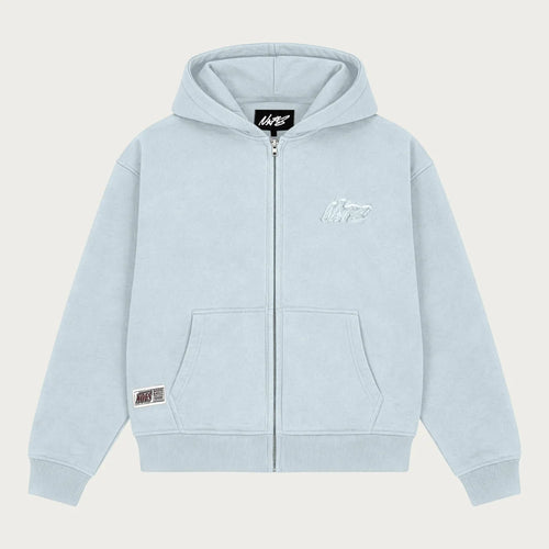BABY BLUE BASIC ZIP HOODIE