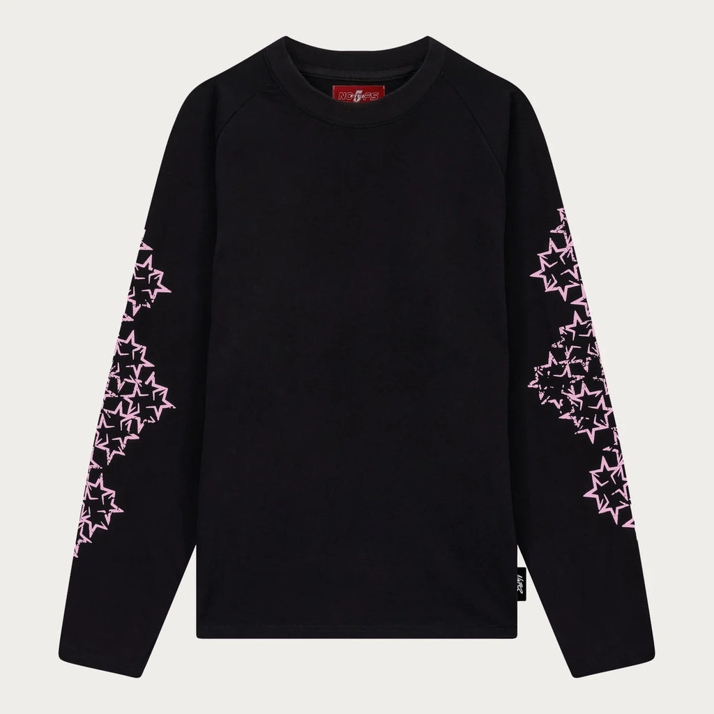 BLACK/PINK STAR LONGSLEEVE