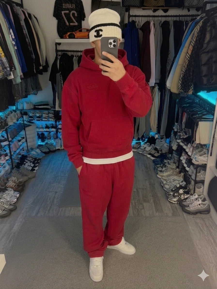 RED BASIC HOODIE