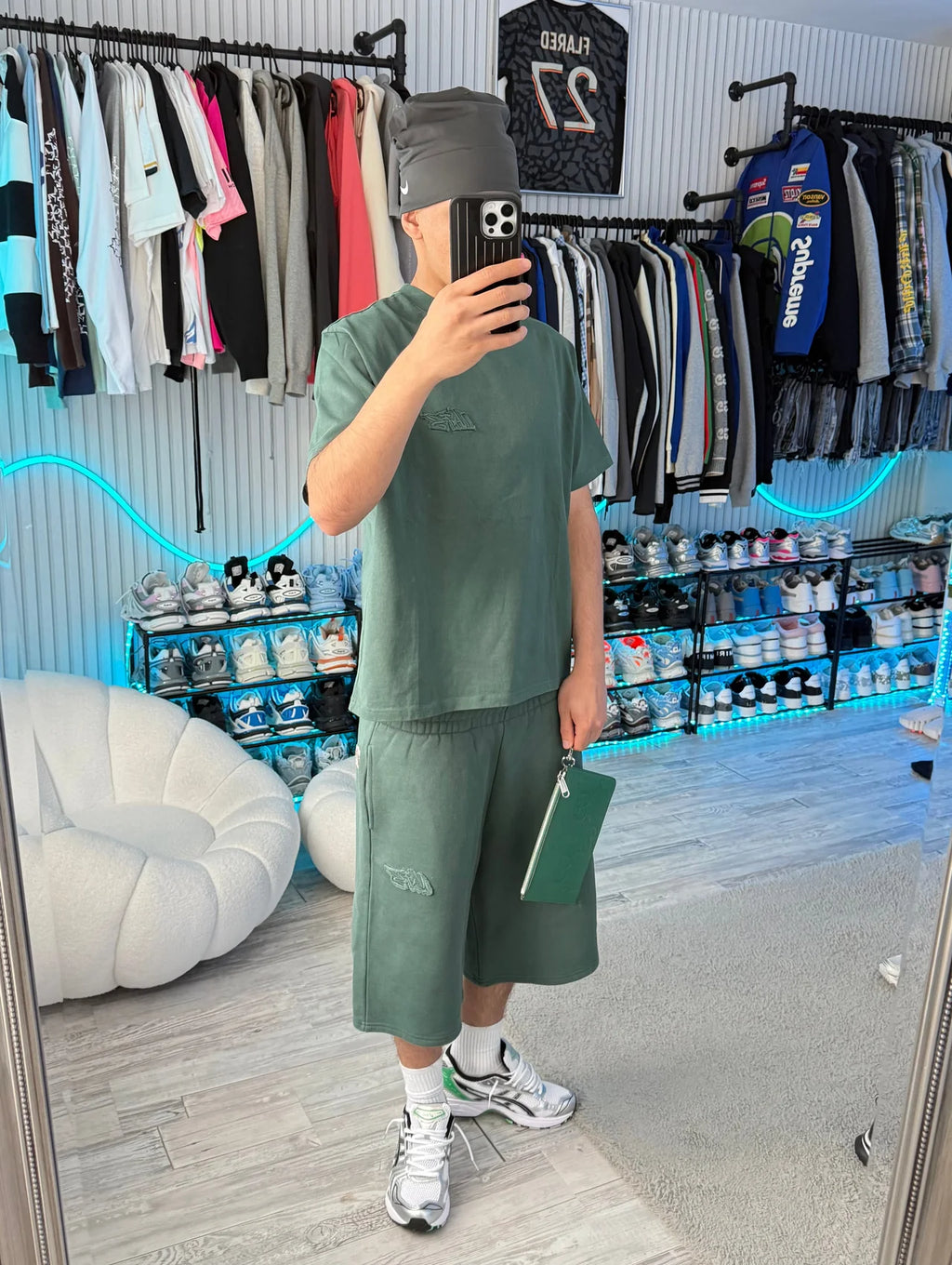 DARK GREEN BASIC TEE