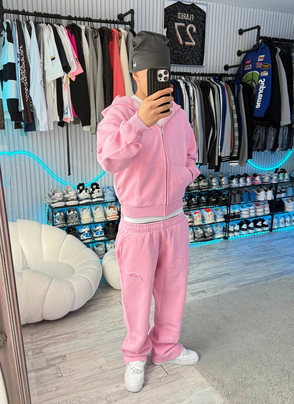 HOT PINK BASIC OPEN LEG JOGGER