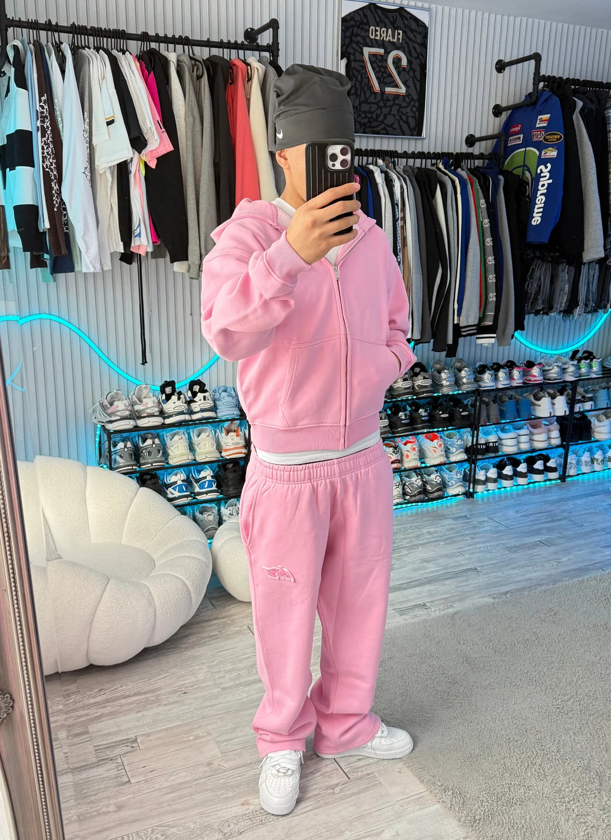 HOT PINK BASIC OPEN LEG JOGGER
