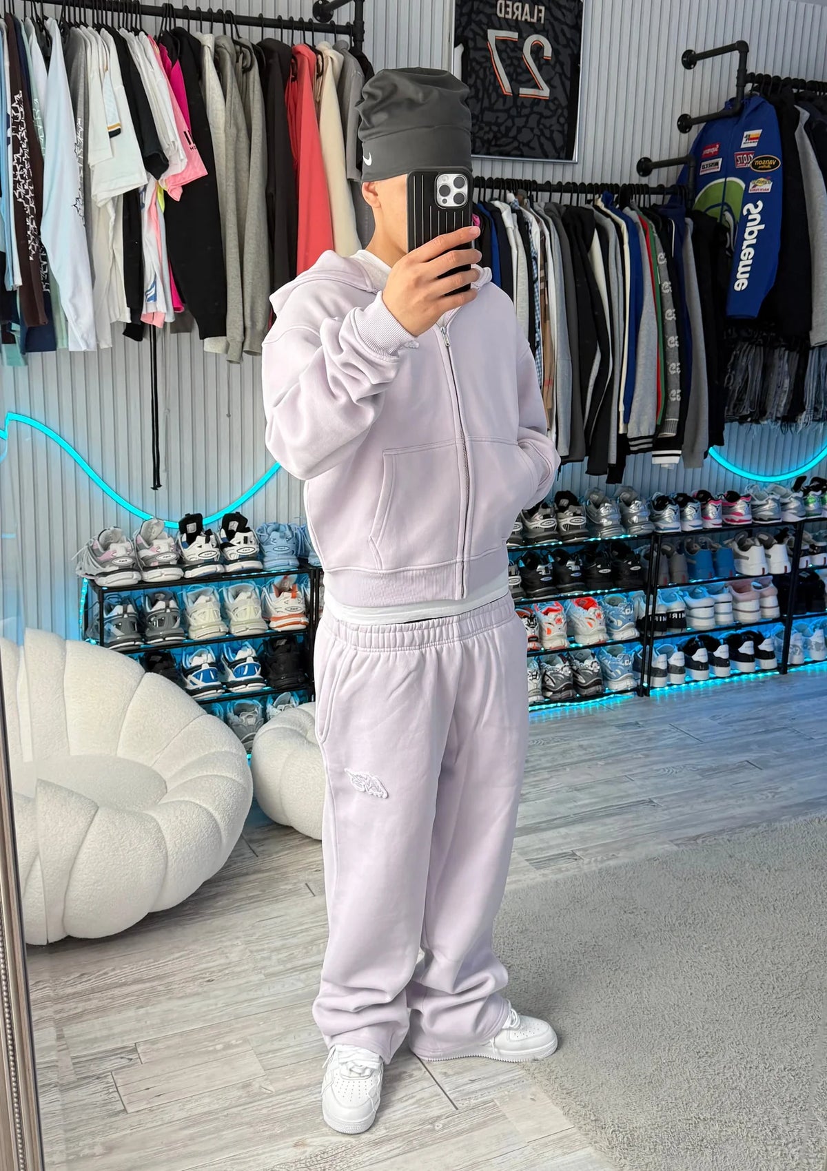 LILAC BASIC ZIP HOODIE