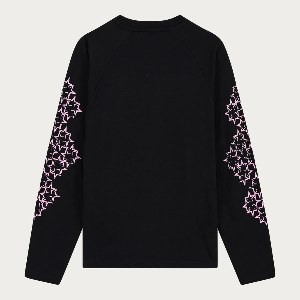 BLACK/PINK STAR LONGSLEEVE