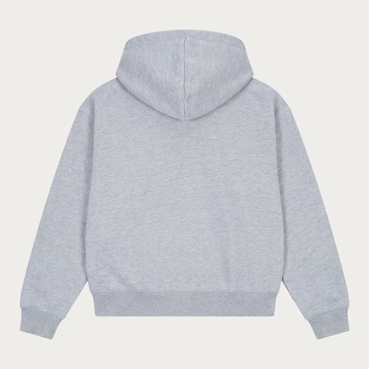 GREY BASIC ZIP HOODIE