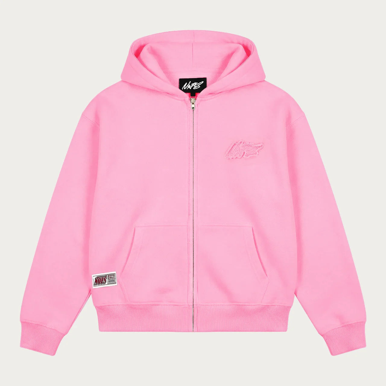 HOT PINK BASIC ZIP HOODIE